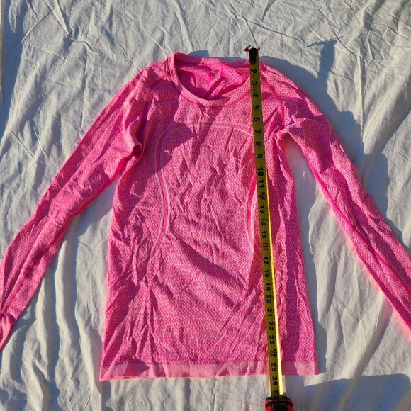 Lululemon Swiftly Tech Long Sleeve Crew - Heathered Jewelled Magenta - Size 8 - Picture 5 of 15